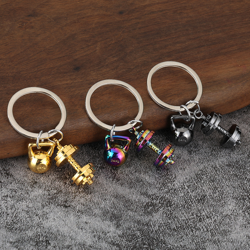 Dumbbell Set - Pingente de casal com tema de